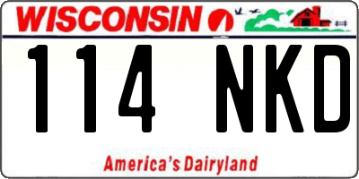 WI license plate 114NKD