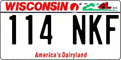 WI license plate 114NKF