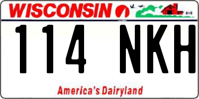 WI license plate 114NKH