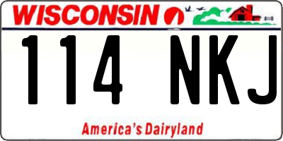 WI license plate 114NKJ