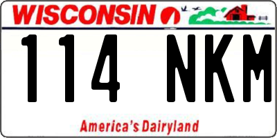 WI license plate 114NKM