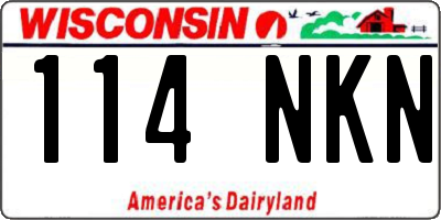 WI license plate 114NKN