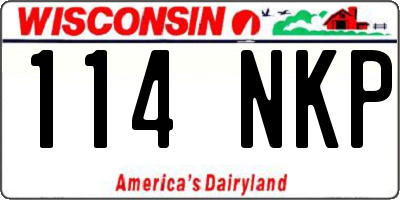 WI license plate 114NKP