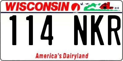 WI license plate 114NKR