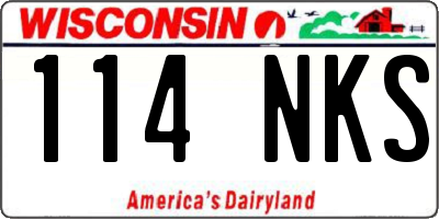 WI license plate 114NKS