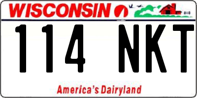 WI license plate 114NKT