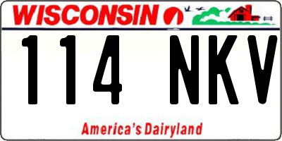 WI license plate 114NKV