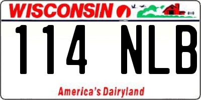 WI license plate 114NLB