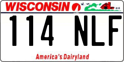 WI license plate 114NLF