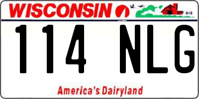 WI license plate 114NLG