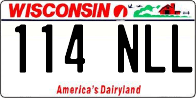 WI license plate 114NLL