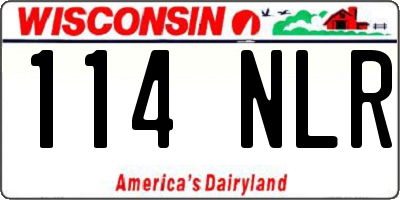 WI license plate 114NLR