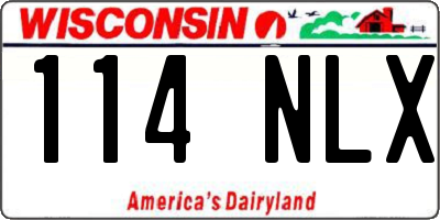WI license plate 114NLX