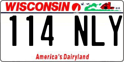 WI license plate 114NLY