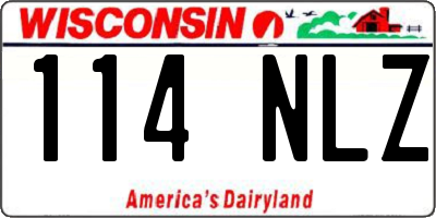 WI license plate 114NLZ