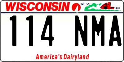 WI license plate 114NMA