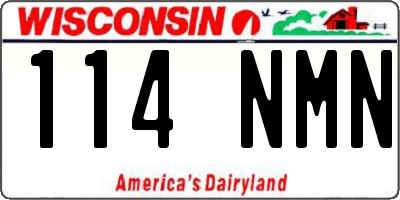 WI license plate 114NMN