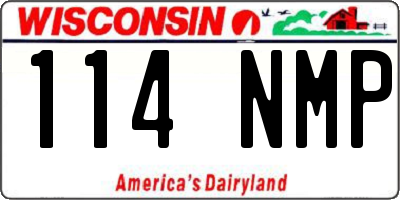 WI license plate 114NMP