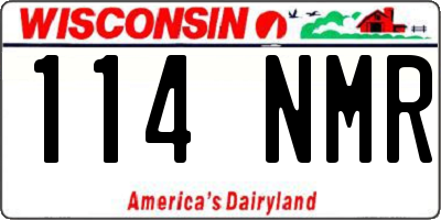 WI license plate 114NMR