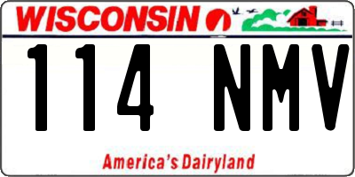 WI license plate 114NMV