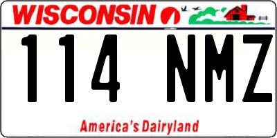 WI license plate 114NMZ