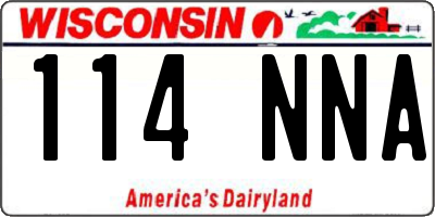 WI license plate 114NNA