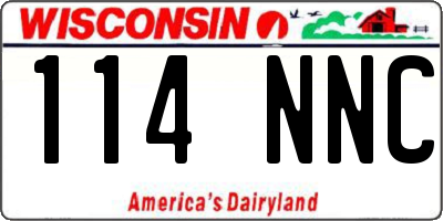 WI license plate 114NNC