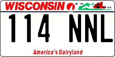 WI license plate 114NNL