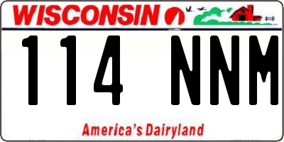 WI license plate 114NNM