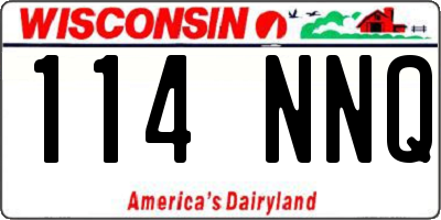 WI license plate 114NNQ