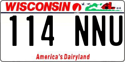 WI license plate 114NNU