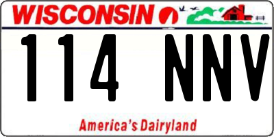 WI license plate 114NNV