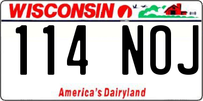 WI license plate 114NOJ