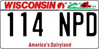 WI license plate 114NPD