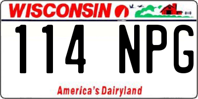 WI license plate 114NPG
