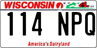WI license plate 114NPQ