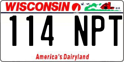 WI license plate 114NPT