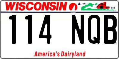 WI license plate 114NQB