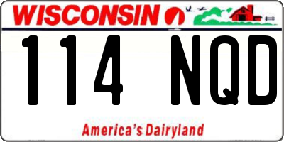 WI license plate 114NQD