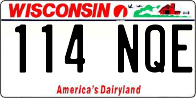 WI license plate 114NQE