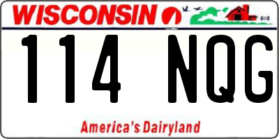 WI license plate 114NQG