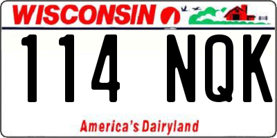 WI license plate 114NQK