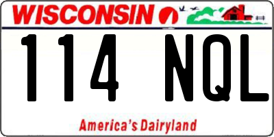 WI license plate 114NQL