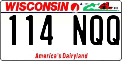 WI license plate 114NQQ
