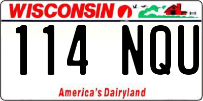 WI license plate 114NQU