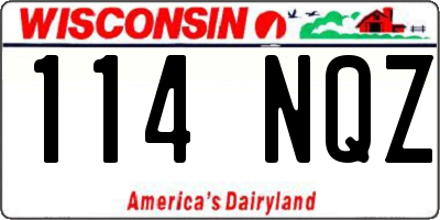 WI license plate 114NQZ