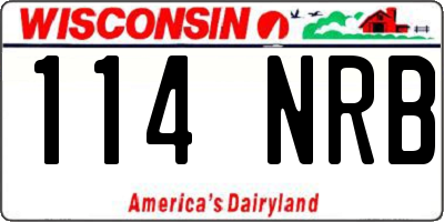 WI license plate 114NRB