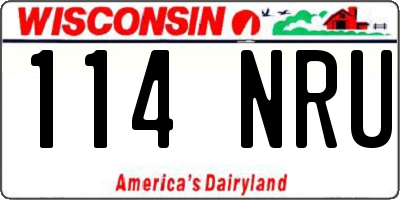 WI license plate 114NRU