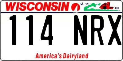 WI license plate 114NRX