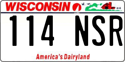 WI license plate 114NSR